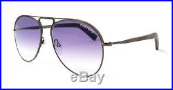 Tom Ford Sunglasses FT0448 48Z Shiny Gunmetal Dark Brown / Purple Gradient