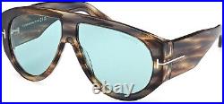 Tom Ford Sunglasses FT1044 Bronson 56V Havana Frame/ blue Lens