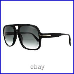 Tom Ford Sunglasses Falconer FT0884 01B Shiny Black Gray Gradient