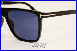 Tom Ford Sunglasses Fletcher Black Blue Square Gold FT0832 TF 832 01V 57mm