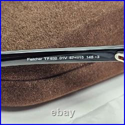 Tom Ford Sunglasses Fletcher Black Blue Square Gold FT0832 TF 832 01V 57mm