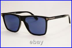 Tom Ford Sunglasses Fletcher Black Blue Square Gold FT0832 TF 832 01V 57mm