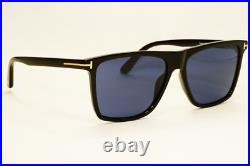 Tom Ford Sunglasses Fletcher Black Blue Square Gold FT0832 TF 832 01V 57mm