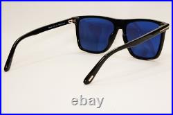 Tom Ford Sunglasses Fletcher Black Blue Square Gold FT0832 TF 832 01V 57mm
