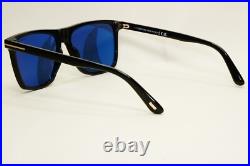 Tom Ford Sunglasses Fletcher Black Blue Square Gold FT0832 TF 832 01V 57mm
