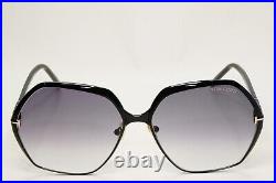 Tom Ford Sunglasses Fonda-02 Hexagon Black Grey Gradient FT0912 TF 912 01B