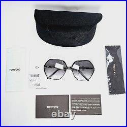 Tom Ford Sunglasses Fonda-02 Hexagon Black Grey Gradient FT0912 TF 912 01B