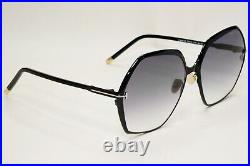 Tom Ford Sunglasses Fonda-02 Hexagon Black Grey Gradient FT0912 TF 912 01B