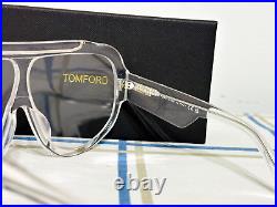 Tom Ford Sunglasses Full Crystal & Gold Frame Clear Lens Men Women Eyewear