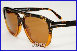 Tom Ford Sunglasses Gerrard Brown Honey Pilot Navigator FT0776 TF 776 56E 56mm
