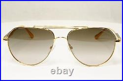 Tom Ford Sunglasses Gold Pilot Metal Brown Andes FT0670 TF 670 30B b 38157