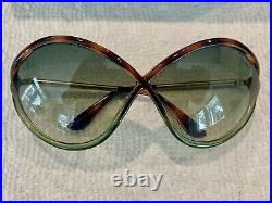 Tom Ford Sunglasses Gradient Liora FT0528 56W-70-120 Turquoise Brown/Green Gold