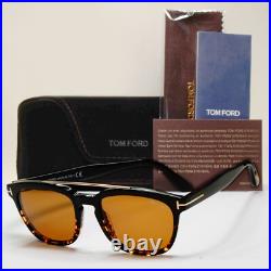 Tom Ford Sunglasses Holt Black Brown Havana Gold Bridge FT0516 TF 516 05E Tom Ford Sunglasses Holt Black Brown Havana Gold Bridge FT0516 TF 516 05E