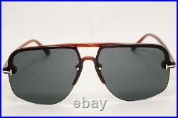 Tom Ford Sunglasses Hugo-02 Navigator Brown Dark Grey FT1003 TF 1003 45V 63mm