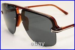 Tom Ford Sunglasses Hugo-02 Navigator Brown Dark Grey FT1003 TF 1003 45V 63mm