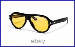 Tom Ford Sunglasses Icon Collection TF1225 Black/Yellow With Case New