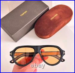 Tom Ford Sunglasses Icon Collection TF1225 Black/Yellow With Case New