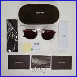 Tom Ford Sunglasses Jake Gold Metal Brown Pilot Navigator FT0827 TF 827 28E 56mm