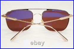 Tom Ford Sunglasses Jake Gold Metal Brown Pilot Navigator FT0827 TF 827 28E 56mm