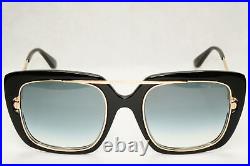 Tom Ford Sunglasses Marissa-02 Black Gold Blue Gradient Square FT0619 TF619 01B