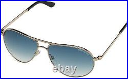Tom Ford Sunglasses Marko FT0144 TF 144 Gold Blue Gradient Men 28W James Bond