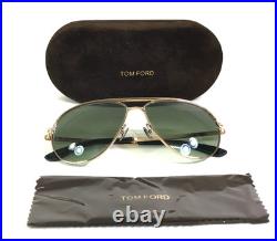 Tom Ford Sunglasses Marko TF144 28P Rose Gold Frames with Green Gradient Lenses