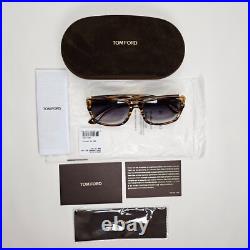 Tom Ford Sunglasses Mason Honey Brown Transparent Grey FT0445 TF 445 50B 56mm Tom Ford Sunglasses Mason Honey Brown Transparent Grey FT0445 TF 445 50B 56mm