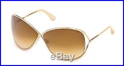 Tom Ford Sunglasses Miranda FT0130 28F Rose Gold / Brown Gradient Lens 68mm