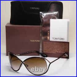 Tom Ford Sunglasses Miranda Gunmetal Brown Gradient Metal FT0130 TF 130 36F