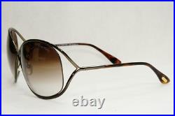 Tom Ford Sunglasses Miranda Gunmetal Brown Gradient Metal FT0130 TF 130 36F