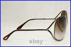 Tom Ford Sunglasses Miranda Gunmetal Brown Gradient Metal FT0130 TF 130 36F