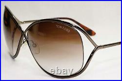 Tom Ford Sunglasses Miranda Gunmetal Brown Gradient Metal FT0130 TF 130 36F