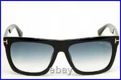 Tom Ford Sunglasses Morgan Black Glossy Blue Square FT0513 TF 513 01W 57mm
