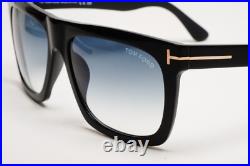 Tom Ford Sunglasses Morgan Black Glossy Blue Square FT0513 TF 513 01W 57mm