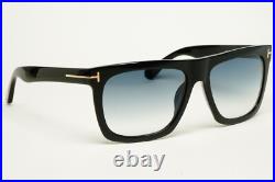 Tom Ford Sunglasses Morgan Black Glossy Blue Square FT0513 TF 513 01W 57mm