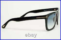 Tom Ford Sunglasses Morgan Black Glossy Blue Square FT0513 TF 513 01W 57mm