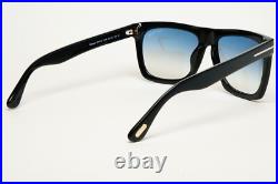 Tom Ford Sunglasses Morgan Black Glossy Blue Square FT0513 TF 513 01W 57mm