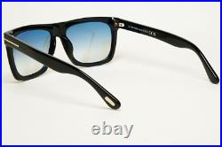 Tom Ford Sunglasses Morgan Black Glossy Blue Square FT0513 TF 513 01W 57mm