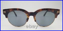 Tom Ford Sunglasses NEW TF 598 Henri-02 Color 55V Havana Gold Round Size 52 Mens