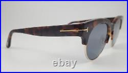 Tom Ford Sunglasses NEW TF 598 Henri-02 Color 55V Havana Gold Round Size 52 Mens