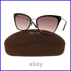 Tom Ford Sunglasses NEW TF 843 Faryn FT0843 01F Black Gold Cat Eye TITANIUM