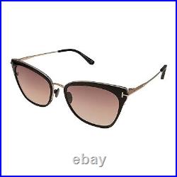 Tom Ford Sunglasses NEW TF 843 Faryn FT0843 01F Black Gold Cat Eye TITANIUM