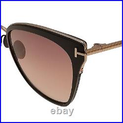 Tom Ford Sunglasses NEW TF 843 Faryn FT0843 01F Black Gold Cat Eye TITANIUM