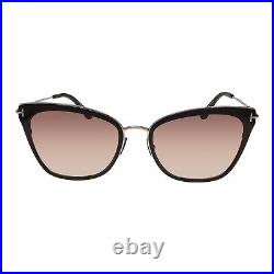 Tom Ford Sunglasses NEW TF 843 Faryn FT0843 01F Black Gold Cat Eye TITANIUM
