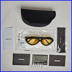 Tom Ford Sunglasses Neughman Black Brown Yellow Side Shields FT0882 TF 882 01E Tom Ford Sunglasses Neughman Black Brown Yellow Side Shields FT0882 TF 882 01E