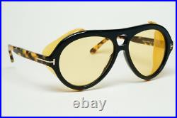 Tom Ford Sunglasses Neughman Black Brown Yellow Side Shields FT0882 TF 882 01E