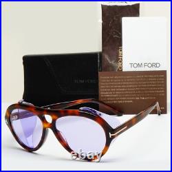 Tom Ford Sunglasses Neughman Brown Violet Pilot Side Shields FT0882 TF 882 53Y