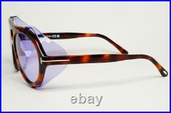 Tom Ford Sunglasses Neughman Brown Violet Pilot Side Shields FT0882 TF 882 53Y