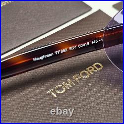 Tom Ford Sunglasses Neughman Brown Violet Pilot Side Shields FT0882 TF 882 53Y