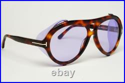 Tom Ford Sunglasses Neughman Brown Violet Pilot Side Shields FT0882 TF 882 53Y